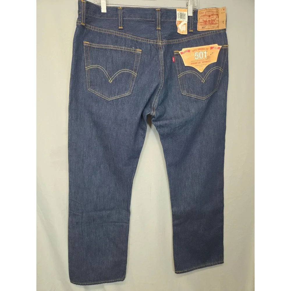 Levi's 501 Original Fit Jeans Mens 40x30 Blue NWT Straight Leg Button Fly 2024